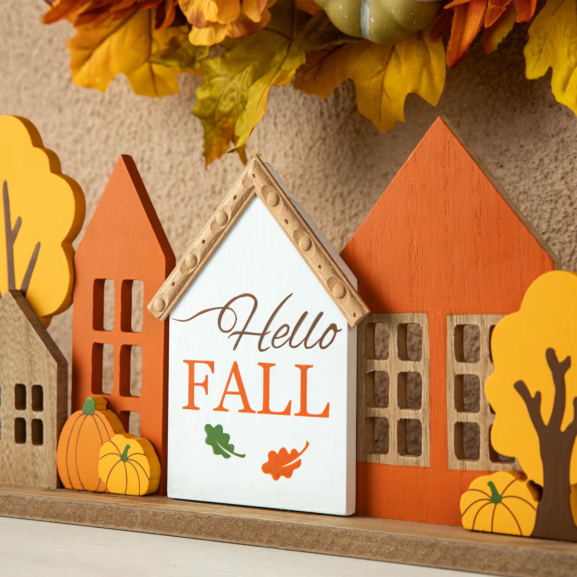 Glitzhome® 20" Fall Wood House Table Décor